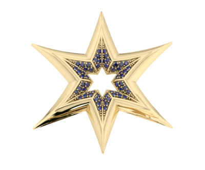 Star gold trinity precious stone zaffiri immagine